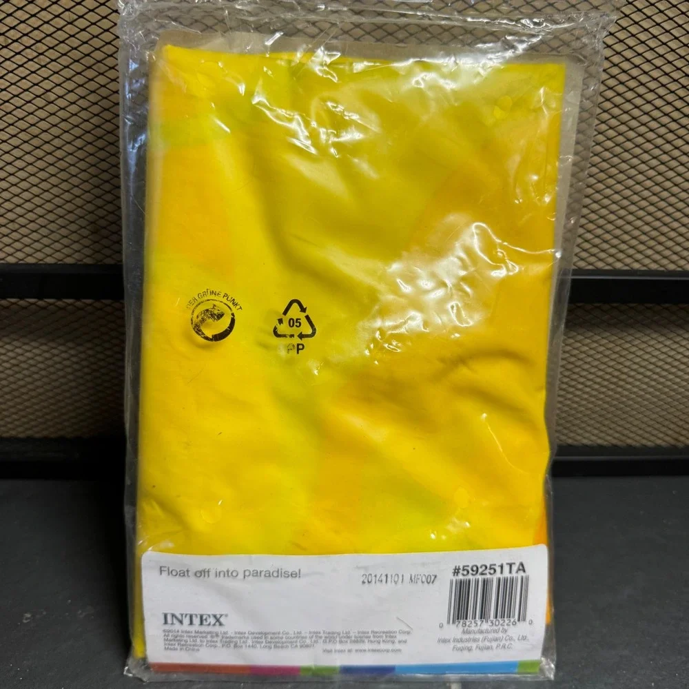 Intex Clear Color Tube Inflatable Pool Float 36 Inch Yellow Multi Circle 59251TA